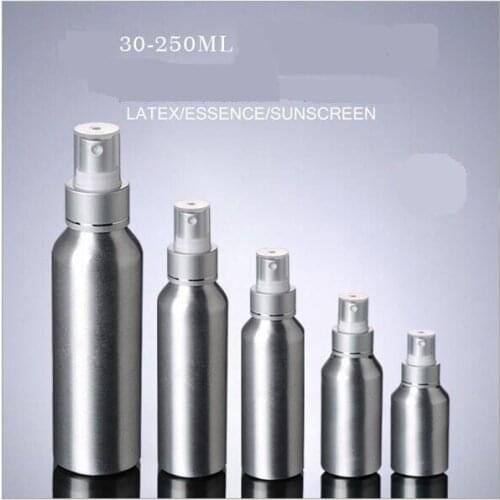 30ml 50ml 100ml 250ml Aluminium Spray Atomiser Bottle Refillable Empty Bottles Black Pump Atomizer For Cosmetic Packaging Tool