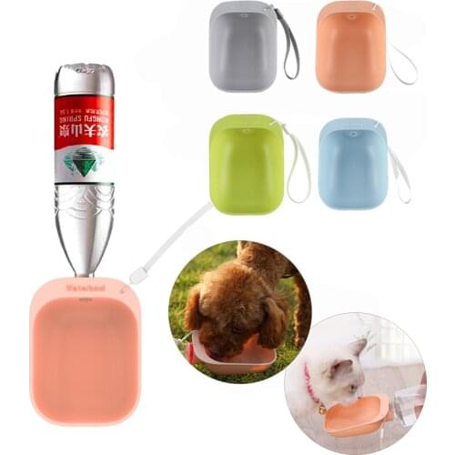 4Colors Protable Dog Travel Water Bottle Pet Water Bottle Drinking Water Feeder for Cat Outdoor Water Bowl Bottle Pet Supplies