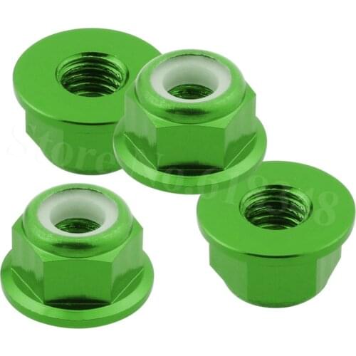 4pcs Aluminum Nylon Nut M4 For 1:10th RC Car Baja Monster Truck 94111 HSP 1/10 Upgrade Parts 102049