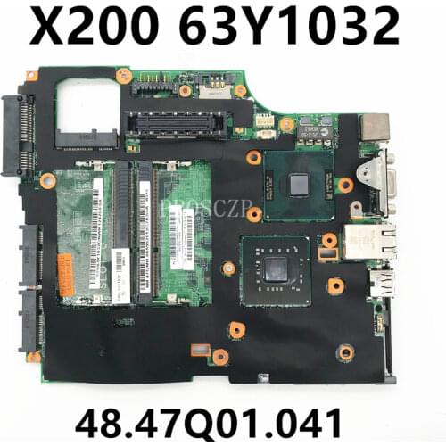 Free shipping For X200 Laptop motherboard 63Y1032 07226-4 48.47Q01.041 P8600 GM45 DDR3 working well