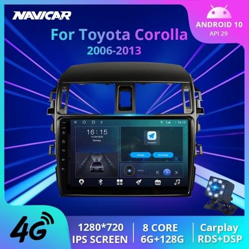 2DIN Android 10.0 Car Radio For Toyota Corolla 10 E140 E150 2006-2013 Multimedia Video Player Navigation GPS Head Unit 2DIN DVD