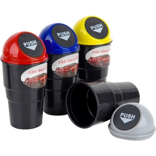 Car Trash Can Organizer Garbage Holder Automobiles Storage Bag Accessories Auto Door Seat Back Visor Trash Bin Paper Dustbin