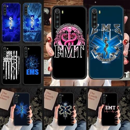 EMT EMS Medical Rescue Phone case For Xiaomi Redmi Note 7 7A 8 8T 9 9A 9S 10 K30 Pro Ultra black fashion Etui silicone cover