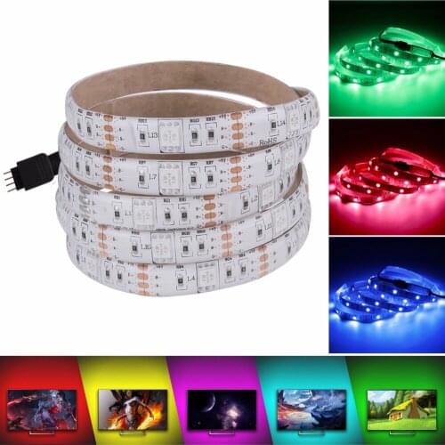 DC 5V USB LED Strip Flexible Light Ribbon Tape 5050 RGB 50CM 1M 2M 3M Mini 3Key 17Key RF IR Remote TV Background Lighting IP65