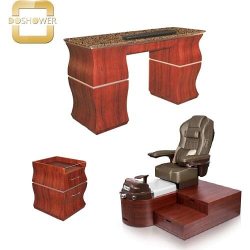 DS wholesale luxury spa pedicure chair with glass bowl for nail salon