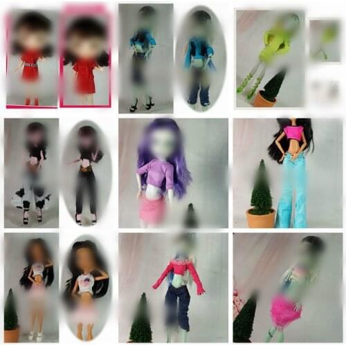 Quality Monstering High Doll Dressing Soft Casual Wear Handmade Clothes Outfit Doll Clothing Set Girl Playing House Toys
