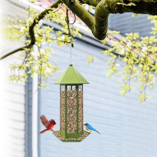 Bird Feeder For Outside Metal Hanging Bird Feeders For Outdoors Garden Yard Decoration Outdoor Gardening