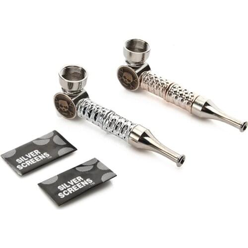 Metal Pipes Creativity Tobacco Pipes Smoking Pipe Smoke Narguile Grinder Smoking Set Cigarette Holder Mouthpiece