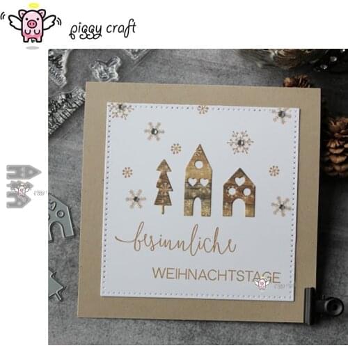 Piggy Craft metal cutting dies cut die mold House tree decoration Scrapbook paper craft knife mould blade punch stencils dies