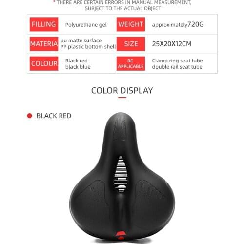 Soft Mountain Bike Comfort Saddle Strap 2021 MTB Antishock Gel Extra Bicycle Cycling Seat Cushion Pad with TailLight Road Bike