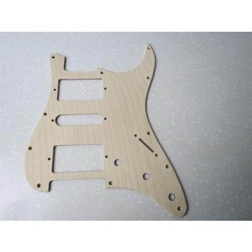 Unfinished hand made Ailanthus wood STRAT GUITAR HSH Pickguard #1627