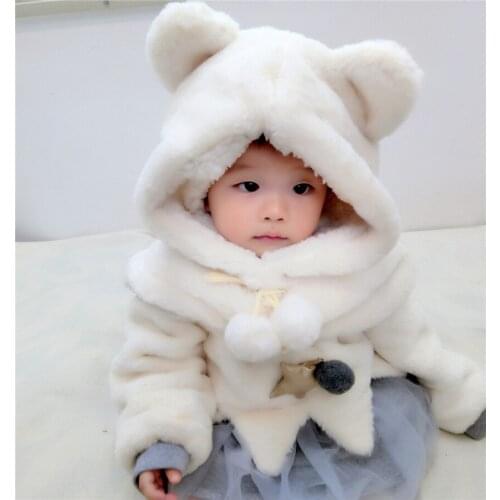 New Design Baby Velvet Hat Cap Bear Ear Winter Warm Beanie Hat Children Windproof Hat Scarf Boy Girl Caps