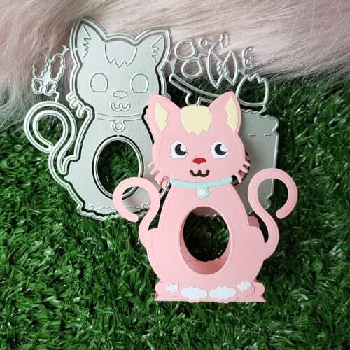 New Three-dimensional cat metal cutting die scrapbook for photo album paper diy gift card decoration embossed