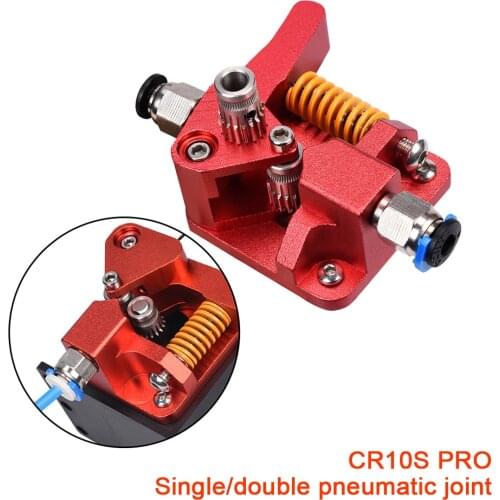 Upgrade Dual Gear Aluminum MK8 Extruder Double Pulley Direct Drive Extruder Kit For CR10 CR10S PRO Pneumatic 3D Printer Parts