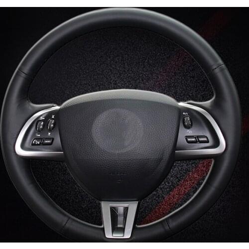 Car Braid On The Steering Wheel Cover for Jaguar XF XF S XF Sportbrake 2012 2013 2014 2015 Auto Interior Accessory Car-styling