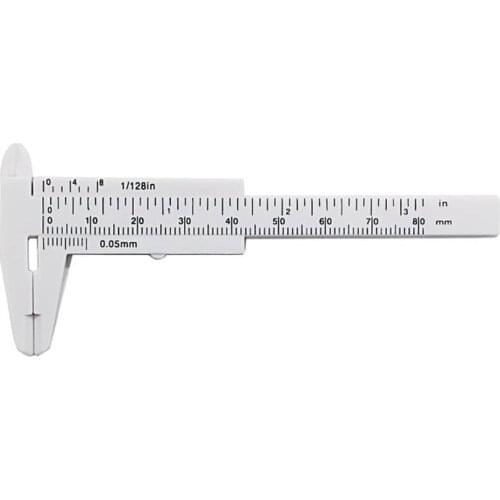 0-80mm/150mm 0.5mm Plastic Vernier Caliper Double Scale Measuring Tools Student Mini Tool Ruler DIY Model Making Woodworking