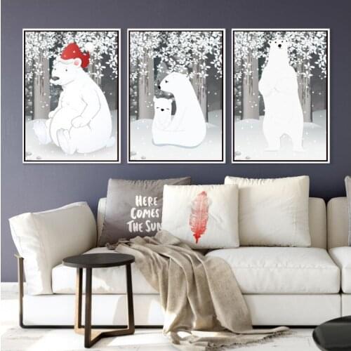 Simple northern decorative paintings Frameless paintings hanging pictures room decoration 3 pieces no framed