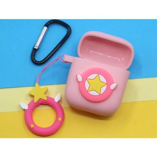 2020 New Cartoon Silicone Shockproof Case For oppo Enco Free bluetooth Earphones Case Anti Lost Strap For OPPO Enco Free