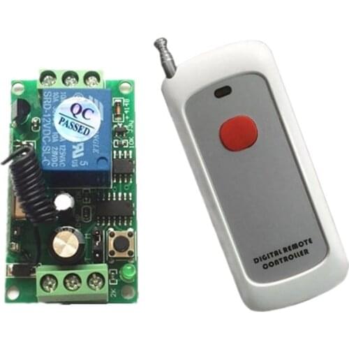 1000MDC 12V 24V 10A 1CH 1 CH Wireless Remote Control Switch Relay Output Radio RF Transmitter + 315/433 Receiver