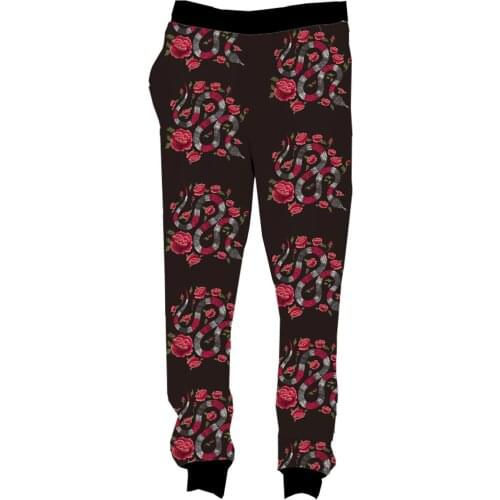 REAL American US SIZE Luxury Snake 3D Sublimation Print String Jogger Sweat Pants plus size 4XL 5XL