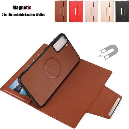 Luxury Detachable Leather Case For Samsung S21 Ultra S20 FE S10e S10 Plus Note 20 10 M51 M31 Flip Wallet Card Bags