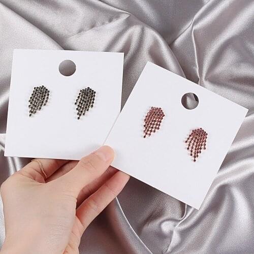 Tassel Earrings Cubic Zirconia Mid-length Temperament Charm Earrings Multicolor Irregular Beautiful Drop Earrings For Girlfriend