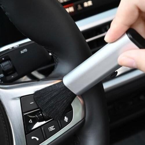 Car Air Conditioner Vent Brush Retractable Car Grille Cleaner Auto Detailing Blind Duster for Computer Keyboard Auto Accessories