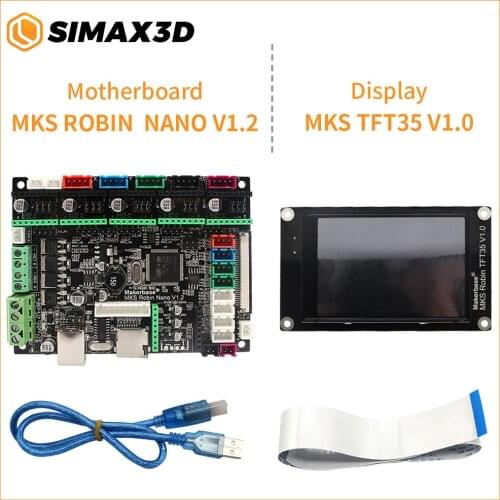 SIMAX3D MKS Robin Nano Board V1.2 STM32 Hardware Open Source Support with 3.5" MKS TFT35 V1.0 Screen USB Cable 3D Printer Board