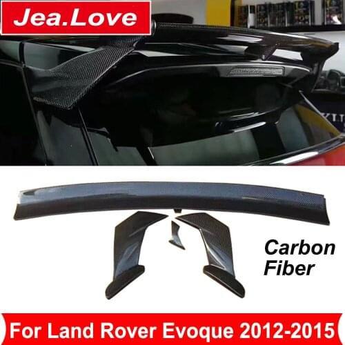 ST Style Real Carbon Fiber Rear Trunk Wing Spoiler Roof Wing For Land Rover Evoque 2012-2015 Car Modification Parts
