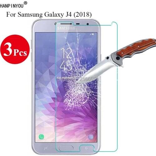 3 Pcs/Lot 9H 2.5D Tempered Glass Screen Protector For Samsung Galaxy J4 (2018) J400F J400G 5.5" Protective Film + Clean Tools