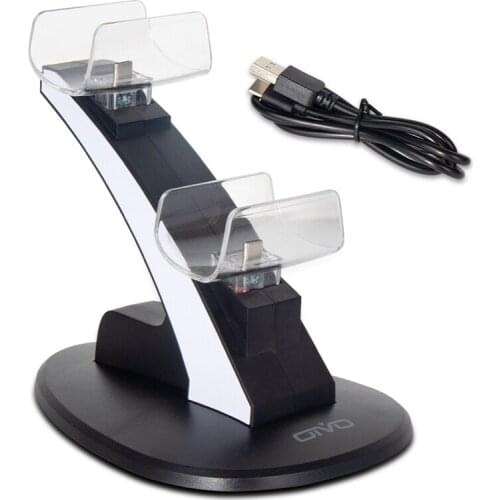 OIVO Dual Controller Charger Dock LED Charging Stand Station Cradle for Sony Playstation 5 PS5 Gamepad Power Supply Accessories
