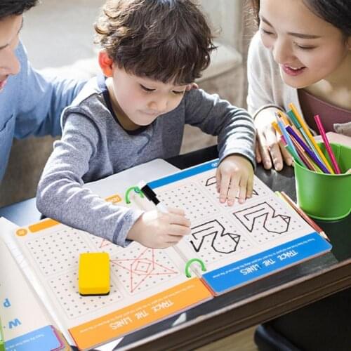 1 Set Pen Control Training Card Practical Thick Paper Fun Dot Painting Card for Kids Girl Boy Writing Skill Educational Toy Gift