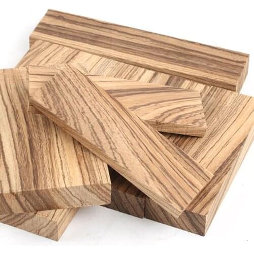 1 Pcs Zebra Wood Knife handle material Woodwork DIY 12*4*1cm Microberlinia brazzavillensis