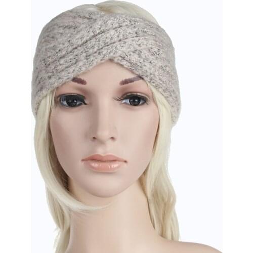 1pcs Womens Wool Headbands Knitted Twisted Turban Mohair Head Wrap Bandage Winter Ear Warmer Girls Hairband Hair Accessories