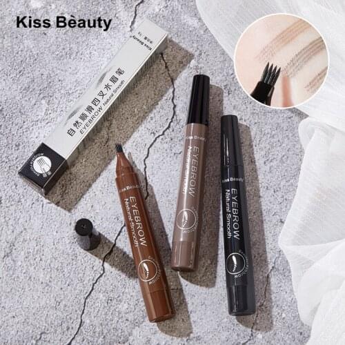 1 Pc Four-claw Bifurcated Liquid Eyebrow Pencil Three-dimensional Eyebrow Waterproof And Sweat-proof Eyebrow Pencil Makeup TSLM1