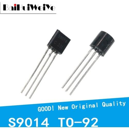 100PCS/LOT S9014 9014 TO-92 TO92 triode transistor NPN 45V/100mA New Original Good Quality Chipset
