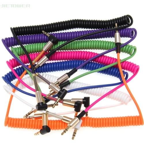 3.5 Jack AUX Audio Cable 3.5MM Male To Male Cable for Phone Car Speaker MP4 Headphone 2M Jack 3.5 Spring Audio Cables 100pcs