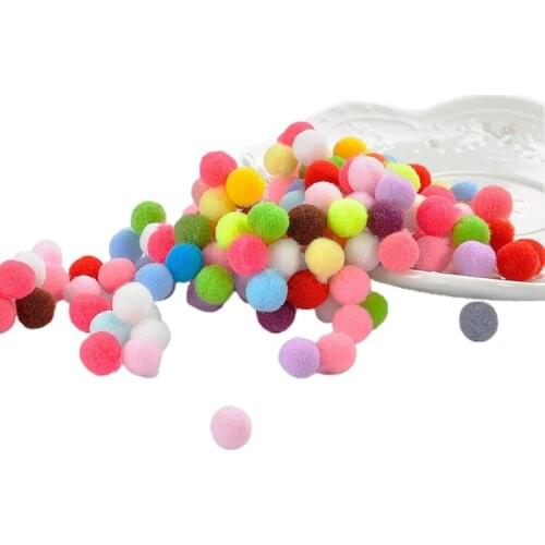 60 Pcs 15mm Multicolor Soft Plush Ball Crystal Epoxy Mold Filling Jewelry Crafts Making Filler DIY Phone Case Material X4YA