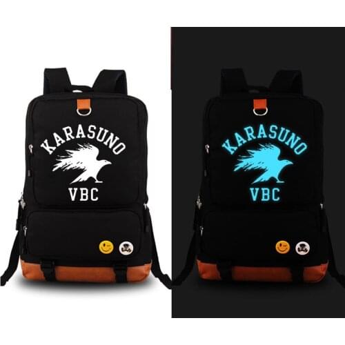 Anime Haikyuu Backpack Anime karasuno Canvas Student Schoolbag Unisex Travel Bags