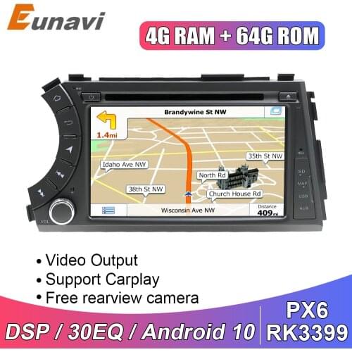 Eunavi 2 din android Car multimedia player for Ssang yong Ssangyong Actyon Kyron DVD Auto radio stereo headunit WIFI BT
