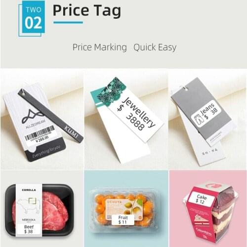 Mini Wireless Printer Bluetooth Thermal Label Printer Price Label Office Tag Price Printer for Home Office B100