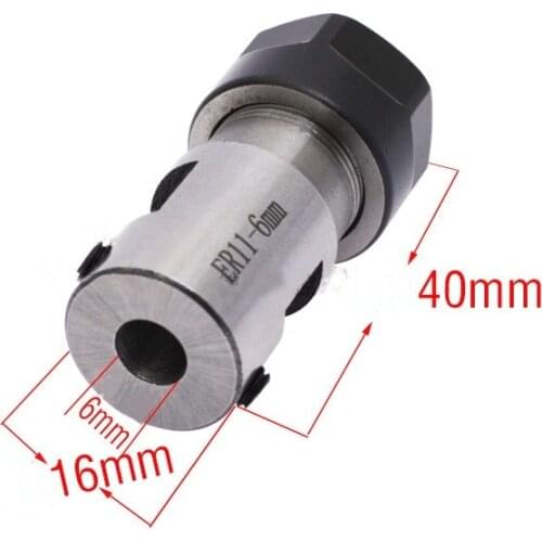 1pc ER11 Collet Chuck Motor Shaft Extension Rod Spindle Lathe Tools 5mm 6.35mm 6mm 7MM 8MM 10MM Milling Boring C16-ER11A-35L