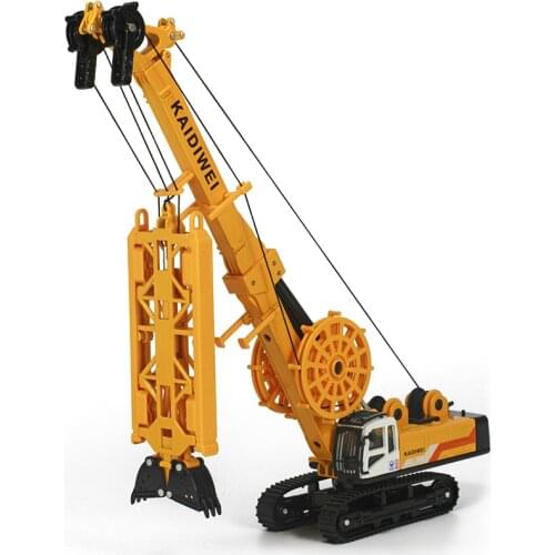 All-alloy engineering truck 1:64 slot machine rotary drilling rig car model toy car boy gift W113