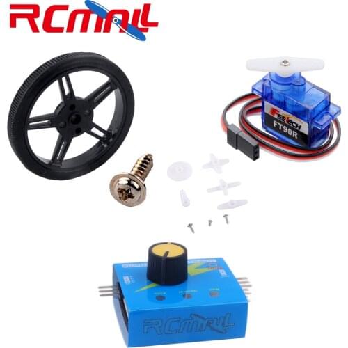 Feetech FT90R Digital Servo, 360 Degree Continuous Rotation Micro RC Servo Motor 6V 1.5KG PWM/Servo Wheel /Tester FZ3328