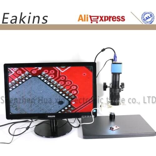 2.0MP VGA Output Video Digital Microscope Camera+180X Lens+Big Stand+56 LED Light For Electronic PCB BGA IPhone Computer Repair