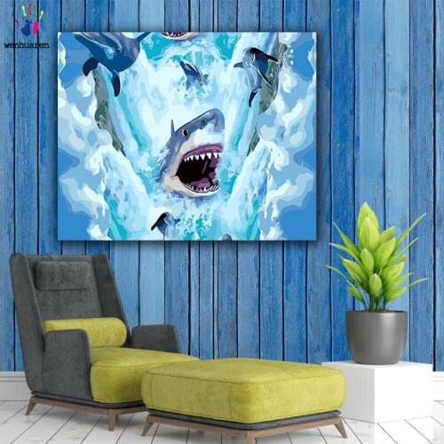 DIY colorings pictures by numbers with colorsThe king of the sea drawing painting by numbers framed Home