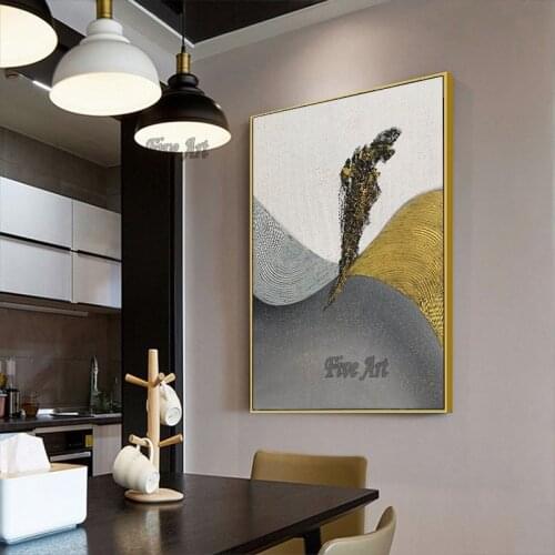 Double Color Stitching 100% Hand Painted Abstract Oil Paintings Decorative Painting Artwork Modern Artwork Unframed