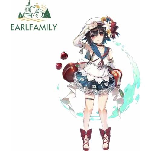 EARLFAMILY 13cm x 8.3cm For Anime Vinyl Car Stickers Sunscreen Decal Waterproof Auto Air Conditioner Decoration for JDM VAN
