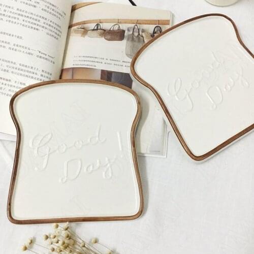 European Ceramic Plates Creativity Breakfast Bread Dishes Afternoon Tea Dessert Plate Restaurant Serving Trays Kitchen Tableware