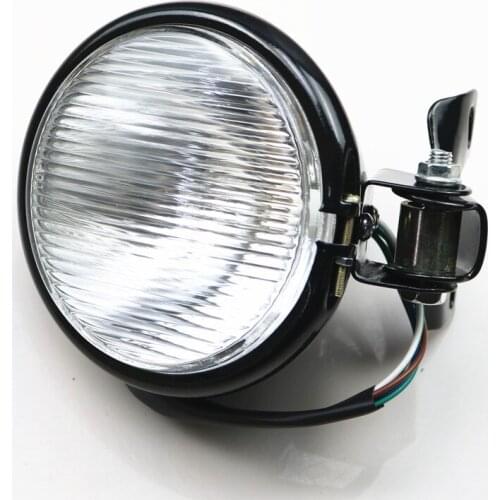 5" Black Motorcycle Head Light Headlight Cruiser Chopper CB Bobber XL Cafe Racer